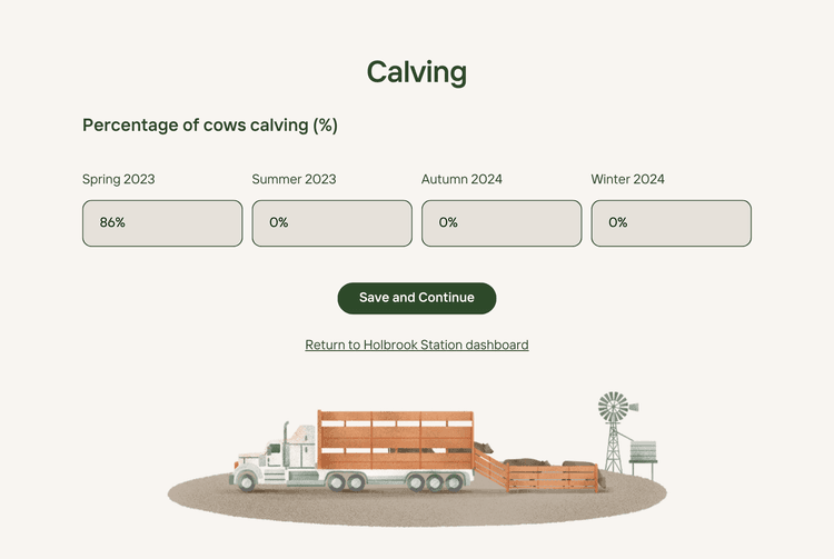 Ruminati app calving page