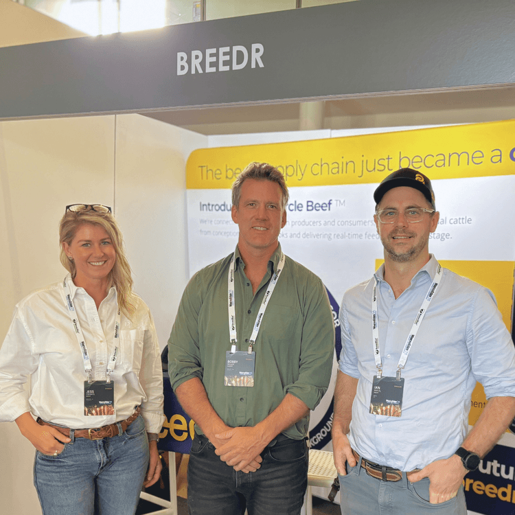 Ruminati CEO Bobby Miller with representatives from Breedr at WagyuEdge 2026