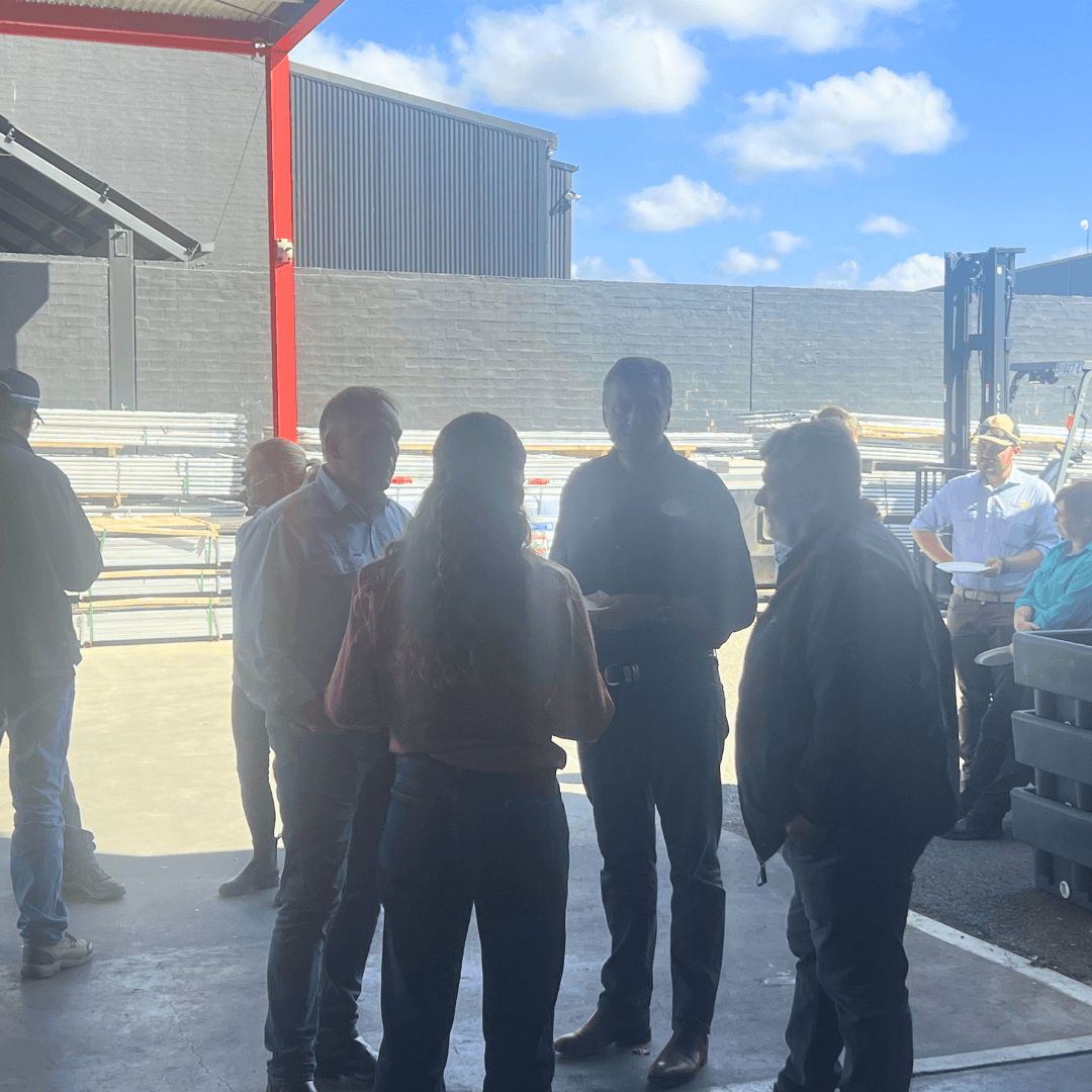 Producers discuss data sharing on the Ruminati platform at the Andrews Meat Industries producer day