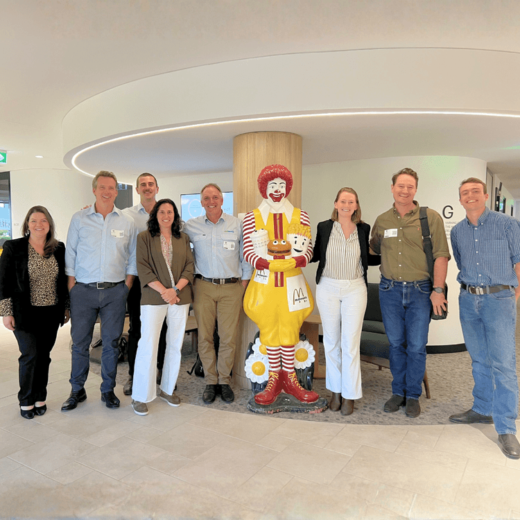 Ruminati CEO Bobby Miller and Ruminati COO Will Onus join stakeholders at the McDonald's Global 2026 Sydney visit.