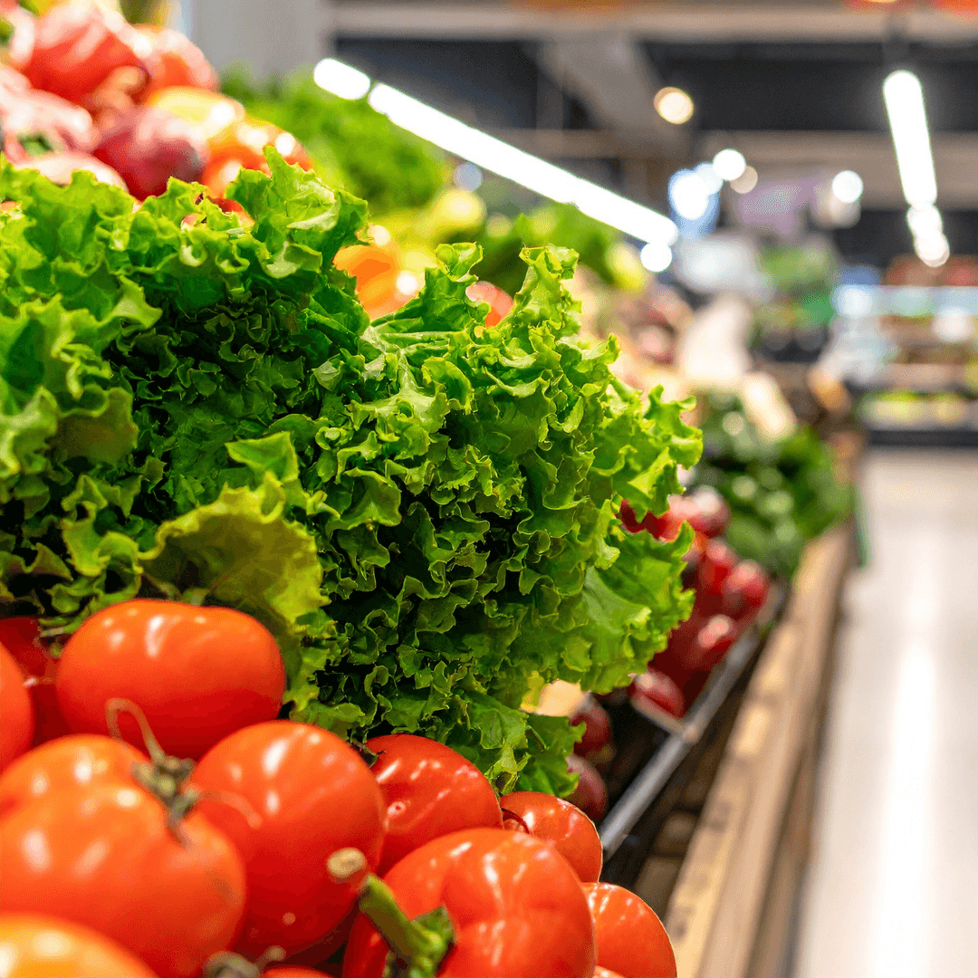 Fresh produce in a supermarket
