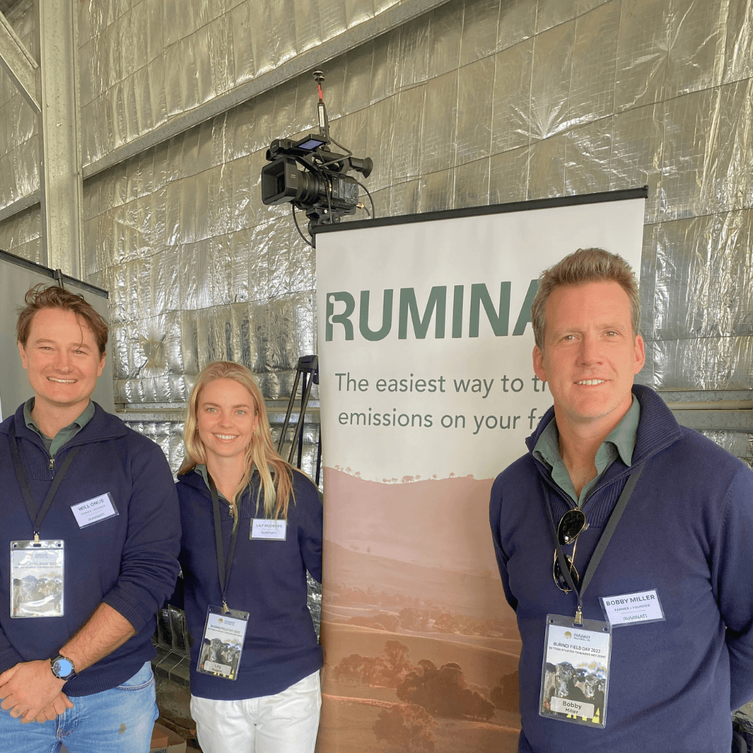 Ruminati's Will Onus, Lily Rodgers and Bobby Miller attend the Paraway Pastoral Field Day in 2023.